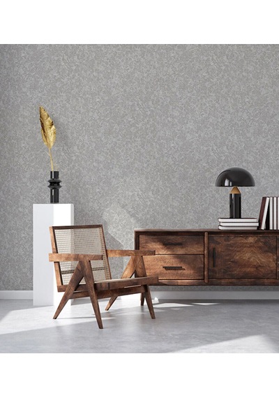 Adawall Muse Koleksiyonu- 25103-3 Gri Dokulu Modern Duvar Kağıdı 1.06x15.6m, 16.5m²