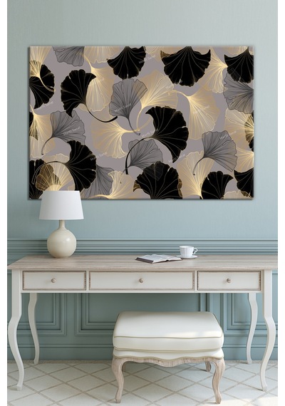 Yapraklar Dekoratif Sanatsal Kanvas Tablo (8 Farklı Ölçü) 120 x 80