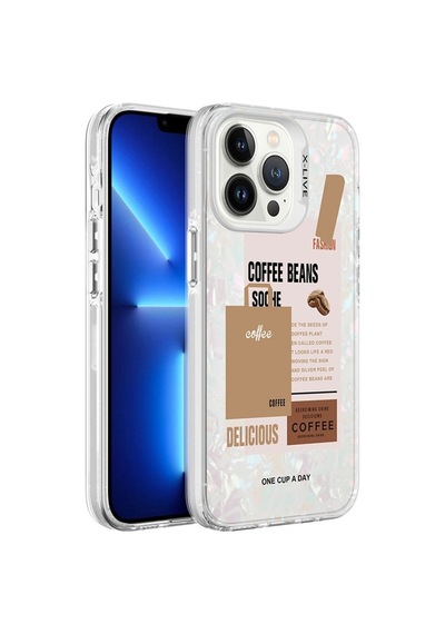 Apple Uyumlu iPhone   13 Pro Kılıf   Mermer Desenli Zore Marbello Kapak