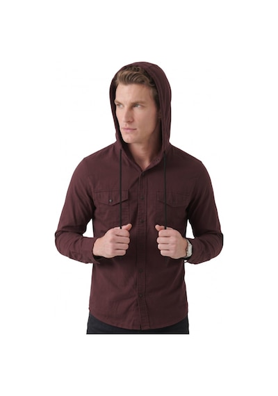 Deep Sea Deepsea Mürdüm Kapüşonlu Likralı Kot Gömlek Slim Fit Çıt Çıt Kapamalı Erkek Gömlek 2300396 Deep Sea Deepsea Mürdüm Kapüşonlu Likralı Kot Gömlek Slim Fit Çıt Çıt Kapamalı Erkek Gömlek 2300396