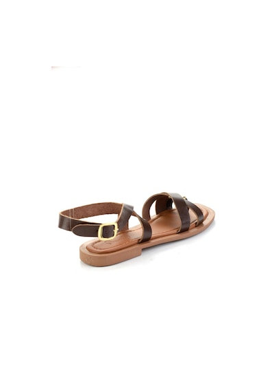 Kahve Hakiki Deri Kadın Sandalet K05826018203