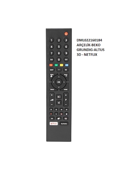 Arçelik Uyumlu Netflix Tuşlu Led Tv Kumanda