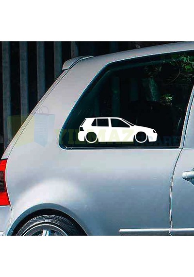 Volkswagen Golf 4 Basık Araç Oto Sticker Etiket Yapıştırma 2 Adet