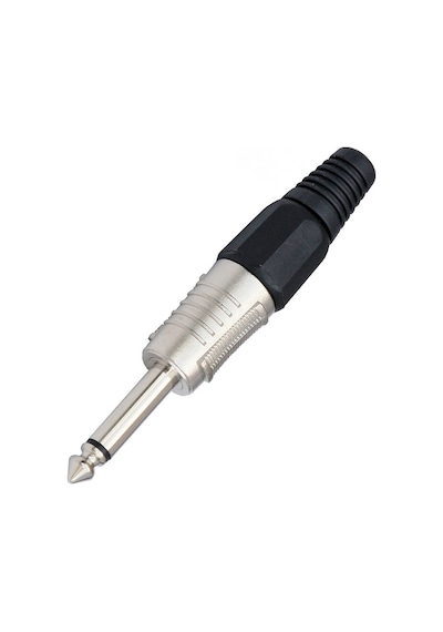 6.35mm Mono Erkek Fiş Lehim Tipi Çivi Jack Konnektörü