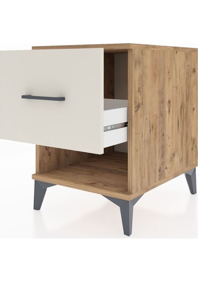 Kronos Komodin Tek Çekmeceli 44x59x64 Çam-aytaşı Atlas Çam