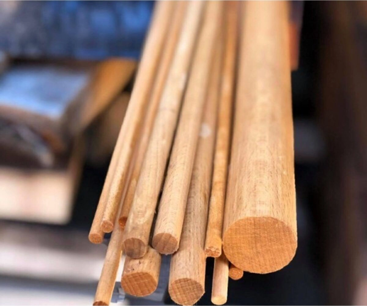 Yuli Craft 20mm 2cm 5 Adet 50cm Yuvarlak Ahşap Çubuk, Makrome Çıta Sopa