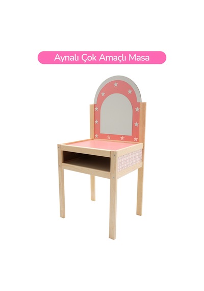 Ahşap Çocuklar İçin Makyaj Masası