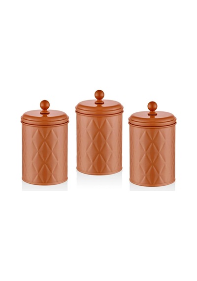Prizma Çay Şeker Kahve Kavanozu Terracota 1 Lt Çok Renkli