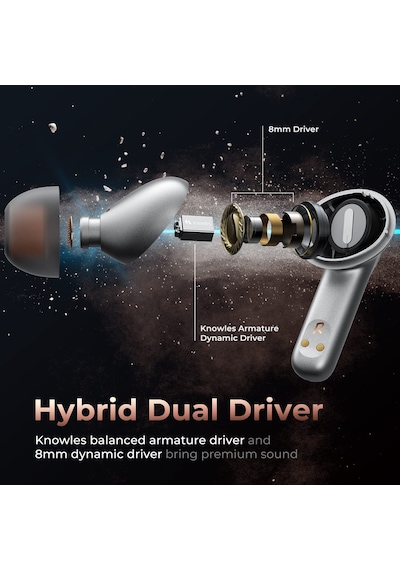 Soundpeats H2 TWS  Hybrid Dual Driver Bluetooth 5.2 Kulak İçi Kulaklık