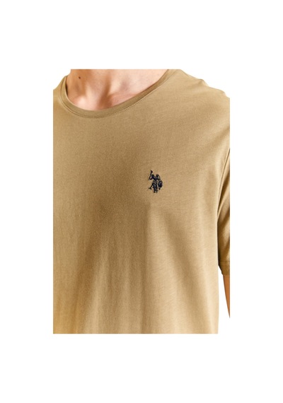 U.S. Polo Assn. Erkek Bisiklet Yaka Basic T-shirt Haki