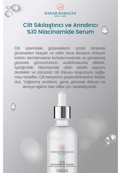 Bahar Babacan Sıkılaştırıcı ve Niacinamide Serum 30 ML