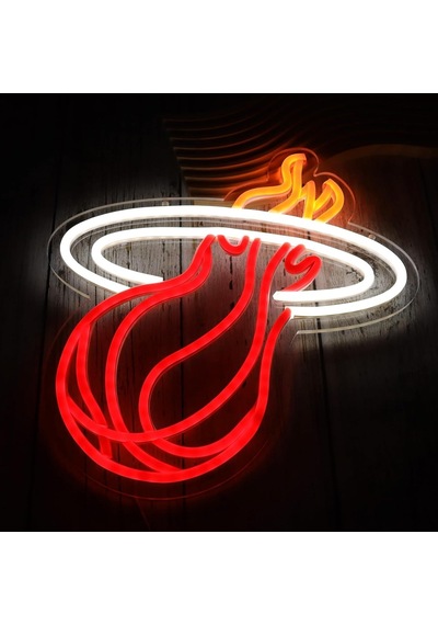 Yanan Basket Topu Neon Led Tabela Dekoratif Aydınlatma