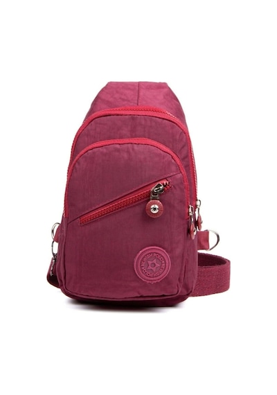 Newish Polo Kadın Krinkıl Kumaş Bodybag Çapraz Göğüs Ve Omuz Çantası New126 - Bordo
