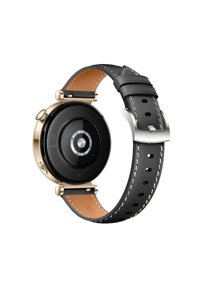 Huawei Watch Gt4 41mm İle Uyumlu Gümüş Metal Tokalı Deri Zarif Şık Kordon