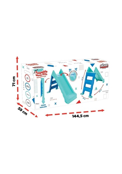 06 233 Pilsan Katlanabilir Dalgalı Su Kaydırağı Mavi - Uvcu-890545 1 Adet