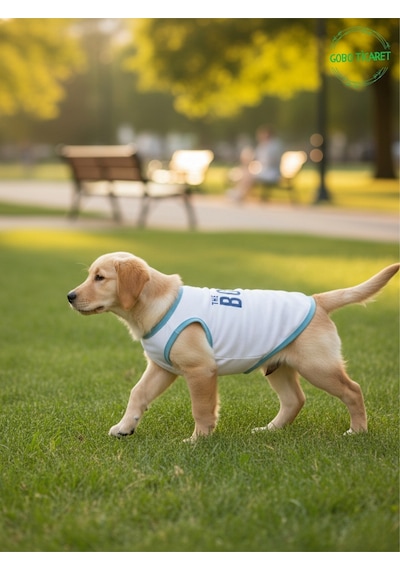 Beyaz The Boss Patron Yazılı Kedi Ve Köpek Kıyafeti Tişörtü Elbisesi Medium/m/beden 2
