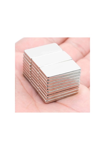 100 Adet 20x10x2 Mm Neodyum Mıknatıs Köşeli Magnet N35 Nikel Kaplama Güçlü Kaliteli Dayanıklı Hmngo4