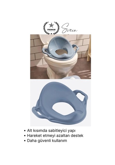 Klozet Mavi Kulplu Klozet Küçültücü Çocuk Adaptörü Tuvalet Eğitimi İçin Kaymaz Oturağı Küçültücü Çok Renkli