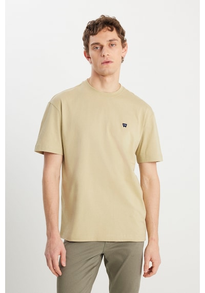 Wrangler Oversize Erkek T-shirt - Minimalist Günlük Stil Yeşil