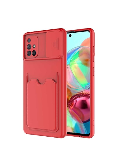 Zore Galaxy Uyumlu A71 Kılıf Kartix Kapak - Kırmızı Kirmizi