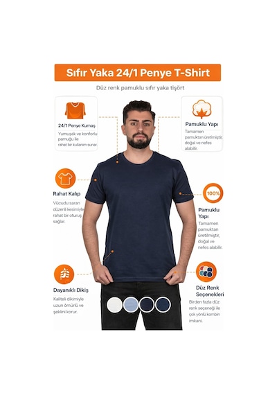 Luxıc Core Unisex Siyah %100 Pamuk Basic Tişört Bisiklet Yaka Kısa Kol Rahat Kesim Günlük Yazlık M - Lcr-ts-sıyah