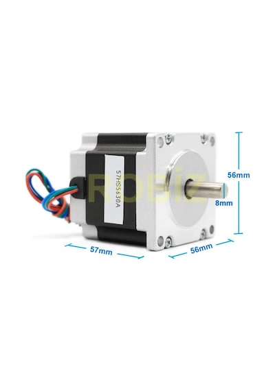 57hs5630 Nema 23 Step Motor 1.1nm 2.7v 3a 8mm D Mil 2 Faz 1.8 Derece 200 Adıım 3d Yazıcı Printer