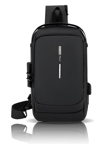 Yng Motosiklet Bisiklet Scooter Unisex Siyah Usb Kablo Yeri Çıkışlı Kilitli Suya Dayanıklı Çapraz Göğüs Omuz Çantası