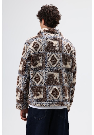 Vamos Oversize Peluş Mont Kahverengi