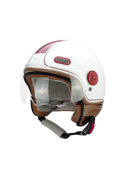 Cgm 191v Pix Vintage Bianco Bordeaux Sagomata Açık Kask Beyaz-kırmızı Kırmızı - Beyaz