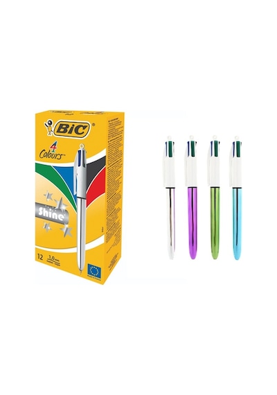 Bic Tükenmez Kalem Shıne 4 Colours Gümüş Gövde 1 Adet 919380