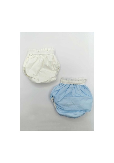 2 Adet Bebek Alıştırma Külot Mavi Beyaz - 602767496 Mavi Beyaz