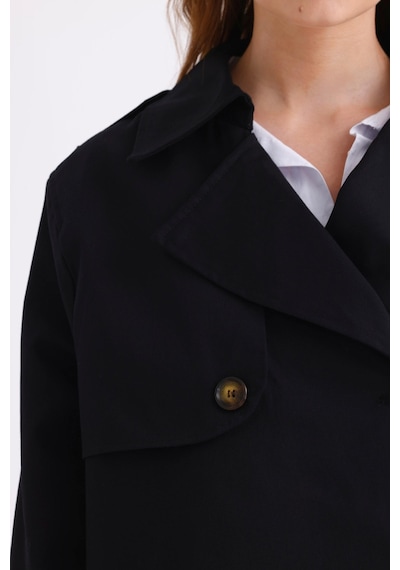 Pastelastore %100 Pamuk Gabardin Astarlı Oversize Geniş Kalıp Kadın Crop Kısa Trençkot 1122 Siyah Pastelastore %100 Pamuk Gabardin Astarlı Oversize Geniş Kalıp Kadın Crop Kısa Trençkot 1122 Siyah
