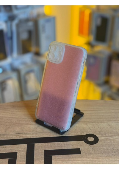 Apple Apple iPhone 11 Pro Max Uyumlu Parıltılı Desenli Renkli Şeffaf Silikon Kılıf