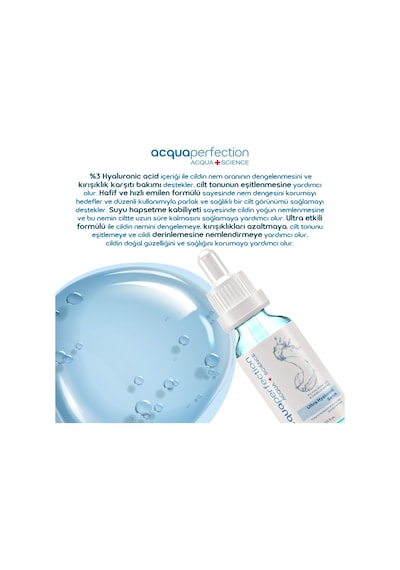 Acqua Perfection Ultra Hyaluronic Yoğun Nemlendirici Hyaluronik Serum 30 ML