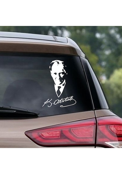 Mustafa Kemal Atatürk Imzalı Sticker Atatürk Sticker Oto Sticker (244552926)