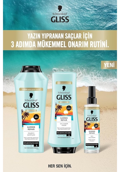 Gliss Summer Repair Saç Kremi 360 Ml Çok Renkli