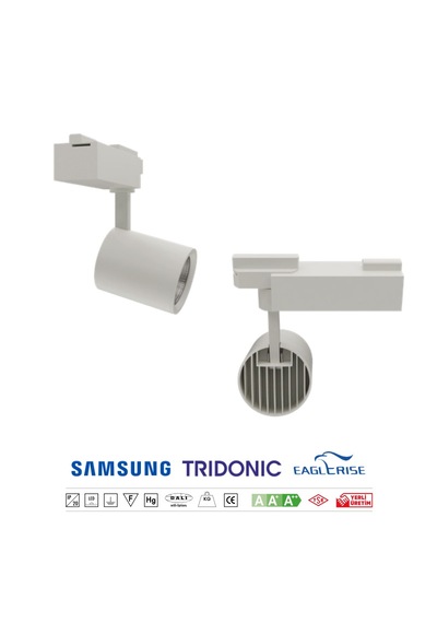 Arge Led Samsung Çipli 40w Beyaz Kasa Monofaze Ray Spot 2700k