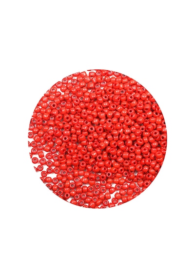 Koyu Turuncu Renk 4 Mm Yaklaşık 660 Adet / 60 Gram Cam Boncuk Oya Yazma Bileklik Ve Kolye
