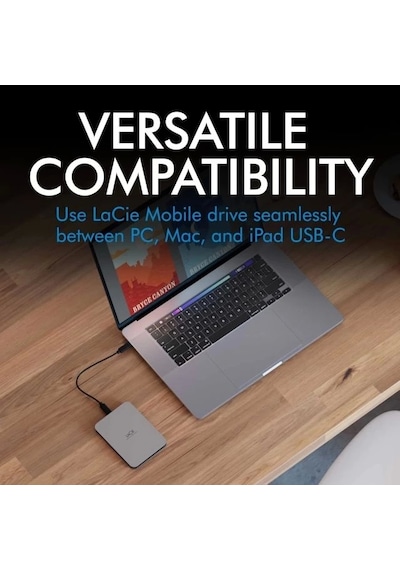 Lacie Mobile Drive Secure External Hard Drive Taşınabilir Hdd - Refresh Refresh 1 Tb Silver