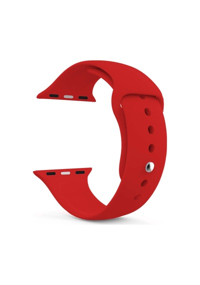 Apple Watch Uyumluseries 8 45mm Kordon, Silikon Spor Kırmızı