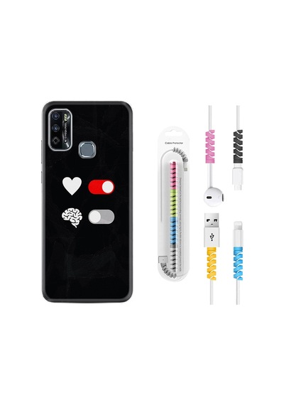 Infinix Hot 9 Play Kılıf Kablo Koruyuculu Love Brain 1722