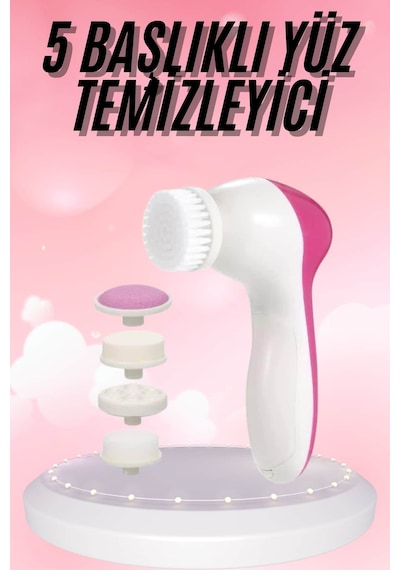 5 Başlıklı Titreşimli Cilt Temizleme Seti Canlandırıcı Ve Onarıcı