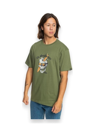 Quiksilver Eqyzt07674 One Last Surf Ss Yeşil Erkek T-shirt Yeşil