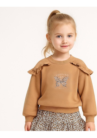 Overdo Kids Kız 5-8 Yaş Taş Baskılı Sweat Çok Renkli