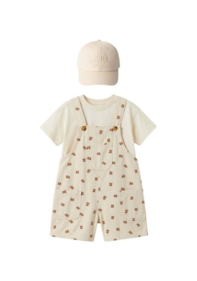 Poala Kids Bear Unisex Salopet Çok Renkli