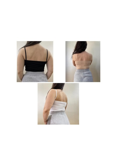 Pamuklu Likralı Askılı Body Atlet 3 Adet