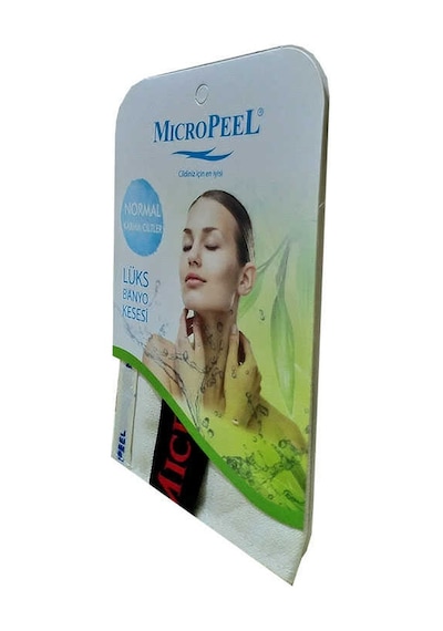 İpek Karma Cilt İçin Banyo Kesesi Beyaz 16x25