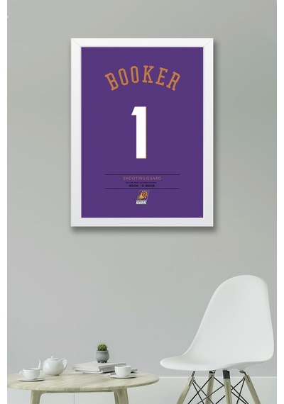 Devin Booker Forma Çerçeveli Tablo - Nba Phoenix Suns Jersey