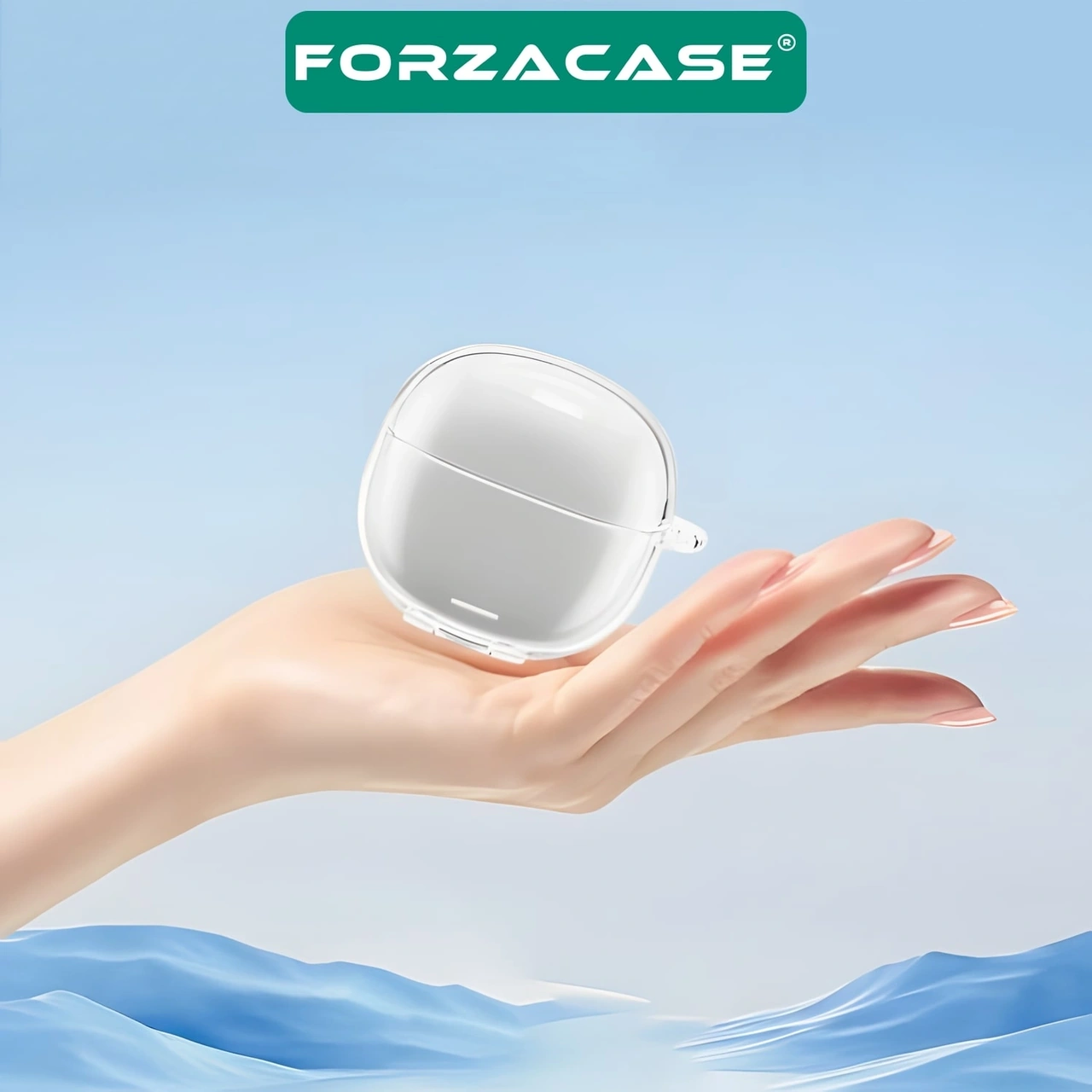 Forzacase Xiaomi Redmi Buds 6 Lite Uyumlu Şeffaf Anahtar Askılıklı Bluetooth Kulaklık Kılıfı - Fc927 Şeffaf