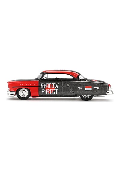 Mini Gt Lincoln Capri Hot Rod 1954 "shadow Puppet" Mını Gt X Mızu Diecast